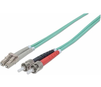 intellinet 751131 Glasfaser LWL Fiber Optic Kable Duplex LC/ST (50/125) OM3 5m A