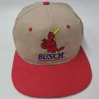 Vintage St Louis Cardinals Hat Snapback Beige Red MLB Baseball Busch Beer Men