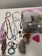Mixed Jewelry Lot Necklaces Bracelets Earrings Craft Repair Parts Bulk