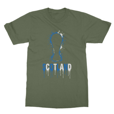 Scotland Trophy Splash Graphic Soccer Fans Tribute Unisex T-Shirt