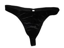 vintage Victorias Secret velour VELVET 2001 thong Panties black size M