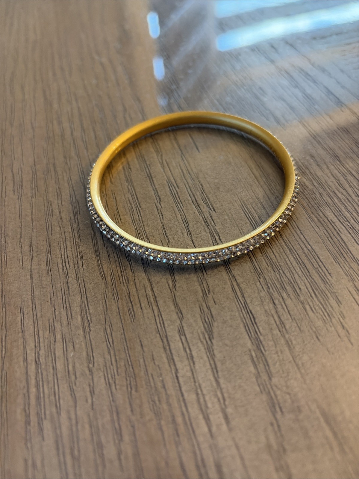 Kate Spade New York Bracelet Gold Tone Crystal Bangle Womens Fashion Jewelry