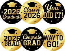 Graduation Stickers 2026 - Class of 2026 Stickers 120Pcs 1.6'' Graduation