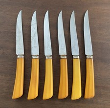 Vtg Set 6 Butterscotch Bakelite Westall Richa...