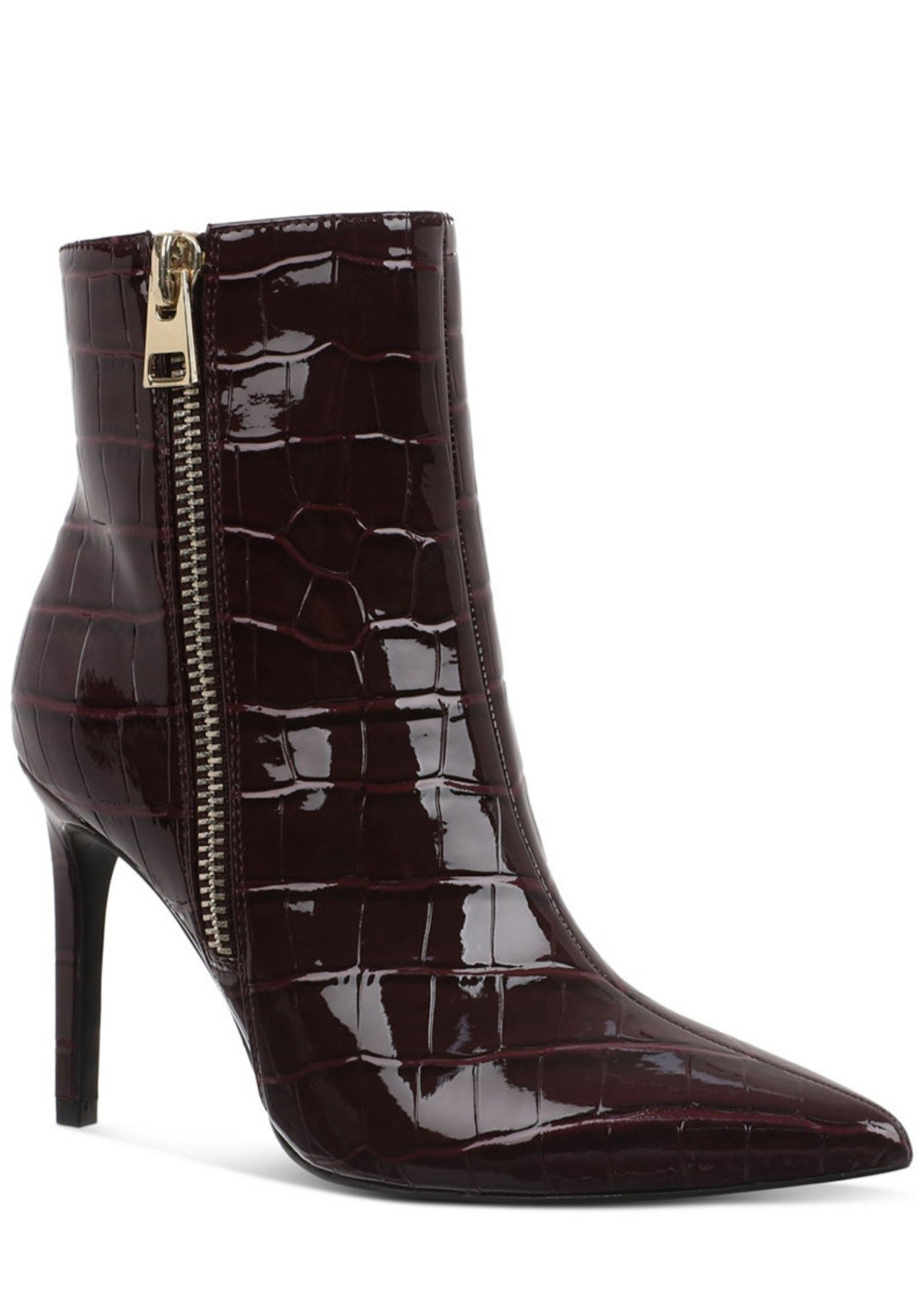 I.N.C. Women's Sarishaa  Burgundy Zip Crock Bootie Size 9.5 NIB