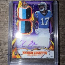 2024 Panini Phoenix - Rising Rookies Dual Patch Auto Xavier Legette Gold /75 