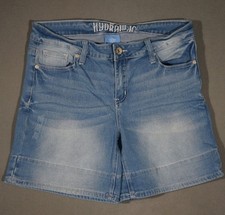 XA07453 REALLY NICE HYDRAULIC MATURAL DENIM WOMENS BLUE JEAN SHORTS sz10