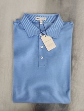 Peter Millar Maritime Pilot Mill Halifax Stripe Polo Shirt MS23K53 Men's Large 