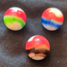 Lot of 3 Vintage Marble King Rainbow Reds.