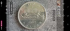 1965 canada silver dollar, Elizabeth II, 0.800 Silver BU like