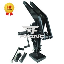 Per Kawasaki Ninja 650R ER6F ER6N 2012 13-2014 CNC Pedane Posteriori Pedali Nero