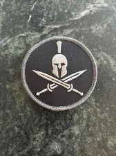 Spartan Helmet Combat Black Ops tactical morale US military patch Molon Labe