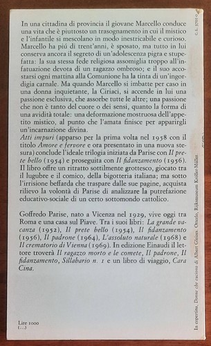 Atti impuri - di Goffredo Parise - Einaudi - 1973 - Foto 2 di 3