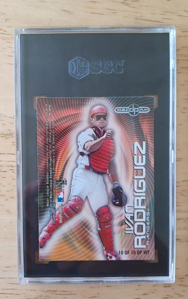 2000 Skybox Dominion Double Play Warp Tek Mike Piazza Ivan Rodriguez #10DPWT  - Image 2 of 2