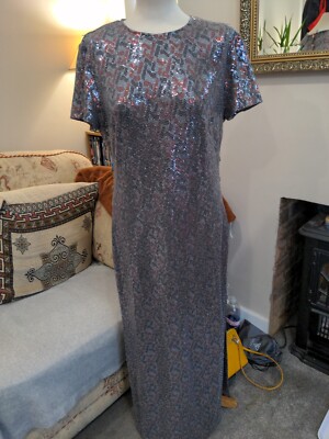 chinese dress ladies ZARA. Long gold sequin dress. TS  Hibuy market