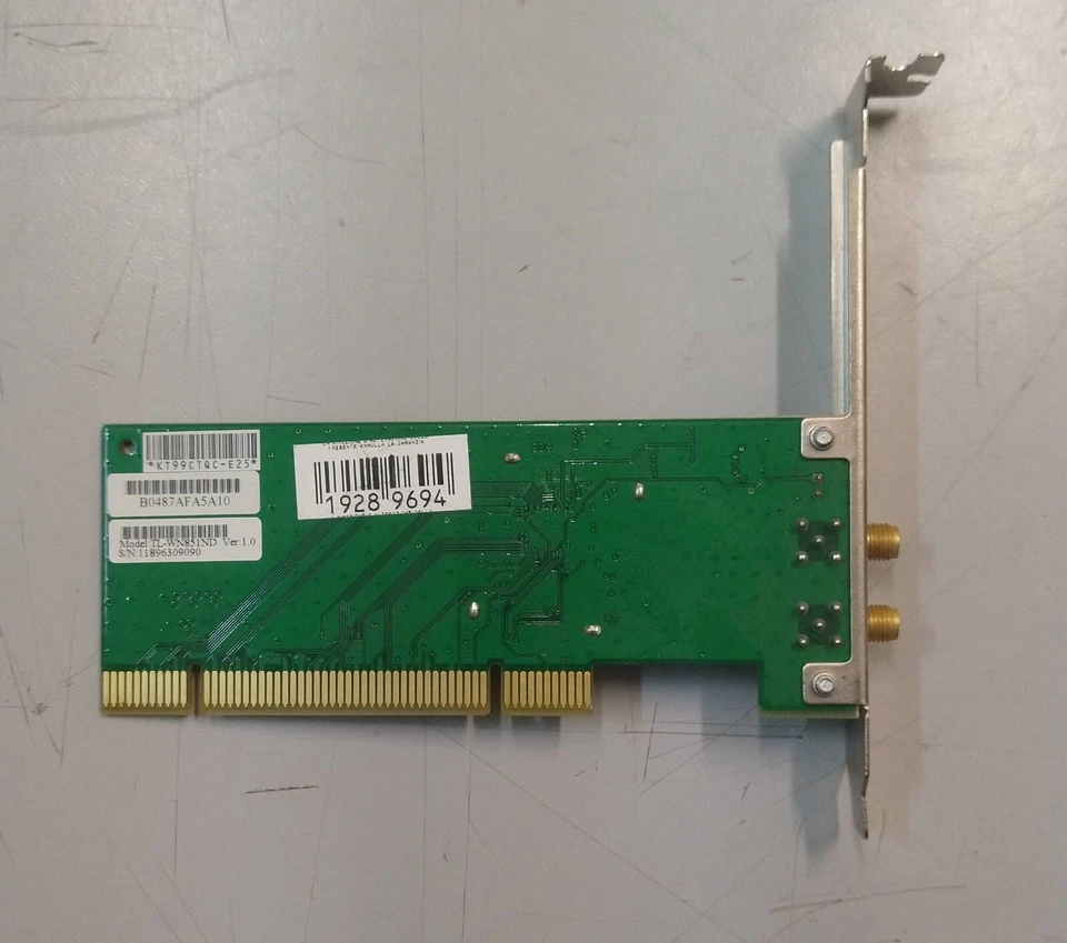 Scheda Wireless PCI TP-Link TL-WN851ND V1 Perfetta Windows 98se ME NT 2000 XP 7 - Immagine 2 di 2