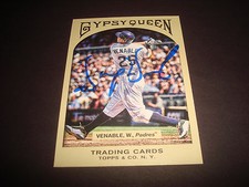 Will Venable Padres 2011 Topps Gypsy Queen #130 Signed Authentic Autograph 920