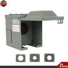 50A RV Power Outlet Box 125/250 V RV Receptacle Enclosed w/ Lock NEMA 14-50R