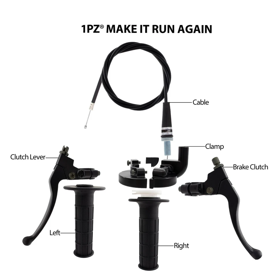 Conjunto de acelerador de 7/8" cable embrague palanca de freno para moto de cross de 4 tiempos 50-250cc Foto 2 de 4