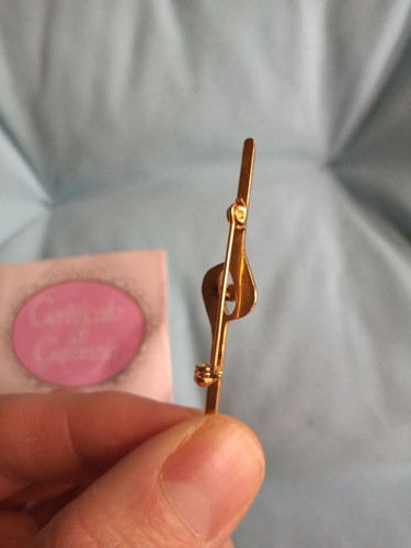 spilla con smeraldo e strass Swarovski: con certificato garanzia - Foto 3 di 6