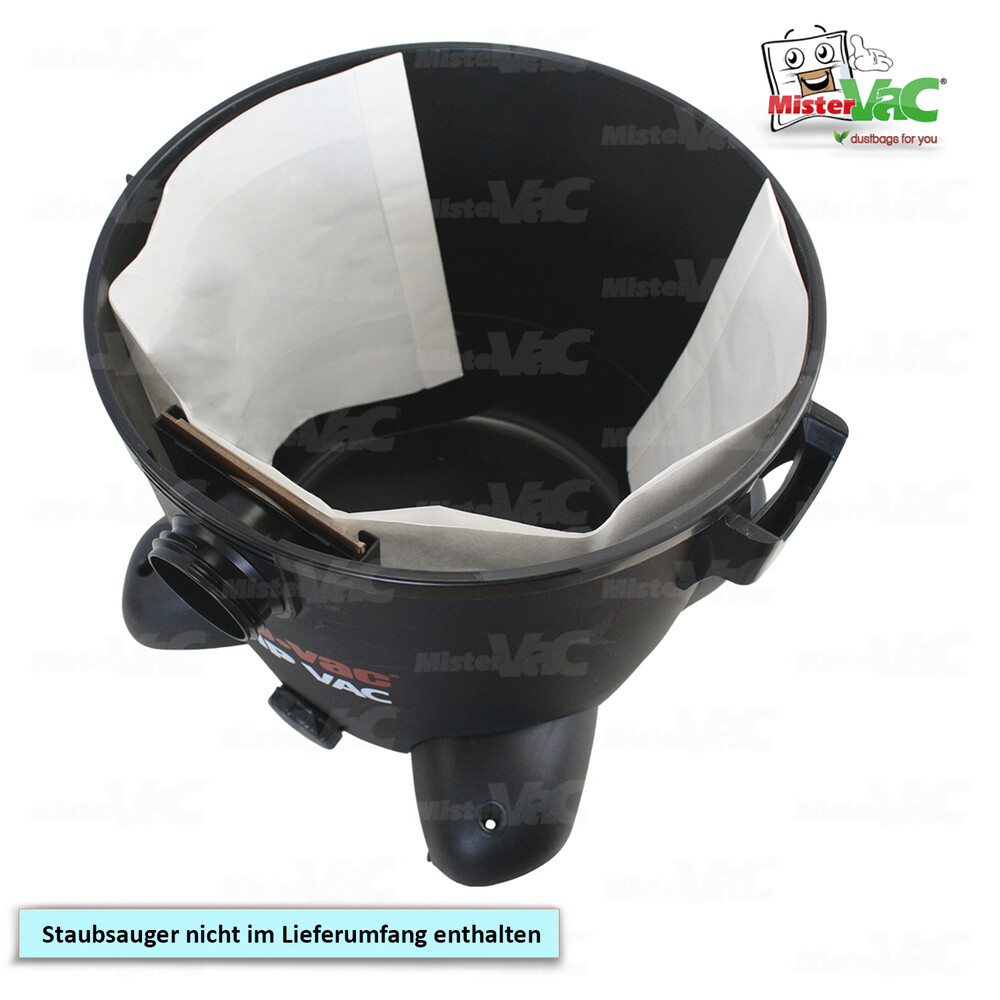 MisterVac Sacchetti Per Aspirapolvere - Confezione Da 10 Pezzi Compatibili Con Shop Vac Pump Vac 30 E Modelli Simili (5870829)