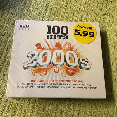100 HITS 2000s 5CD - Fatboy Slim Moloko Primal Scream Feeder NSYNC David NEW