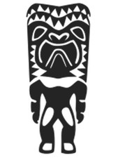 ISLAND TRIBAL TIKI HAWAII HAWAIIAN CAR TRUCK Vinyl Decal - U Pick Color  Size