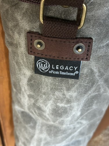 Bolso de Mano LEGACY Lona Encerada Vino Tiempo de Picnic Aislado Growler Nuevo con Etiquetas - Imagen 3 de 6