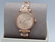 NEW AUTHENTIC MICHAEL KORS SOFIE ROSE GOLD CRYSTALS MK WOMEN'S MK4335 WATCH