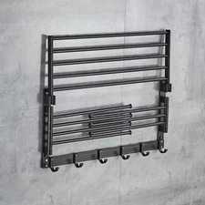 Modern Towel Rack Aluminum Bathroom Towel Shelf Wall Mounted Bath Towel Holder