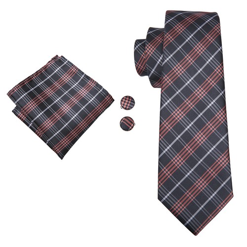Paisley Mens Blue Tie Set Silk Woven Necktie Handkerchief Cufflinks Wedding Gift - Photo 60/180