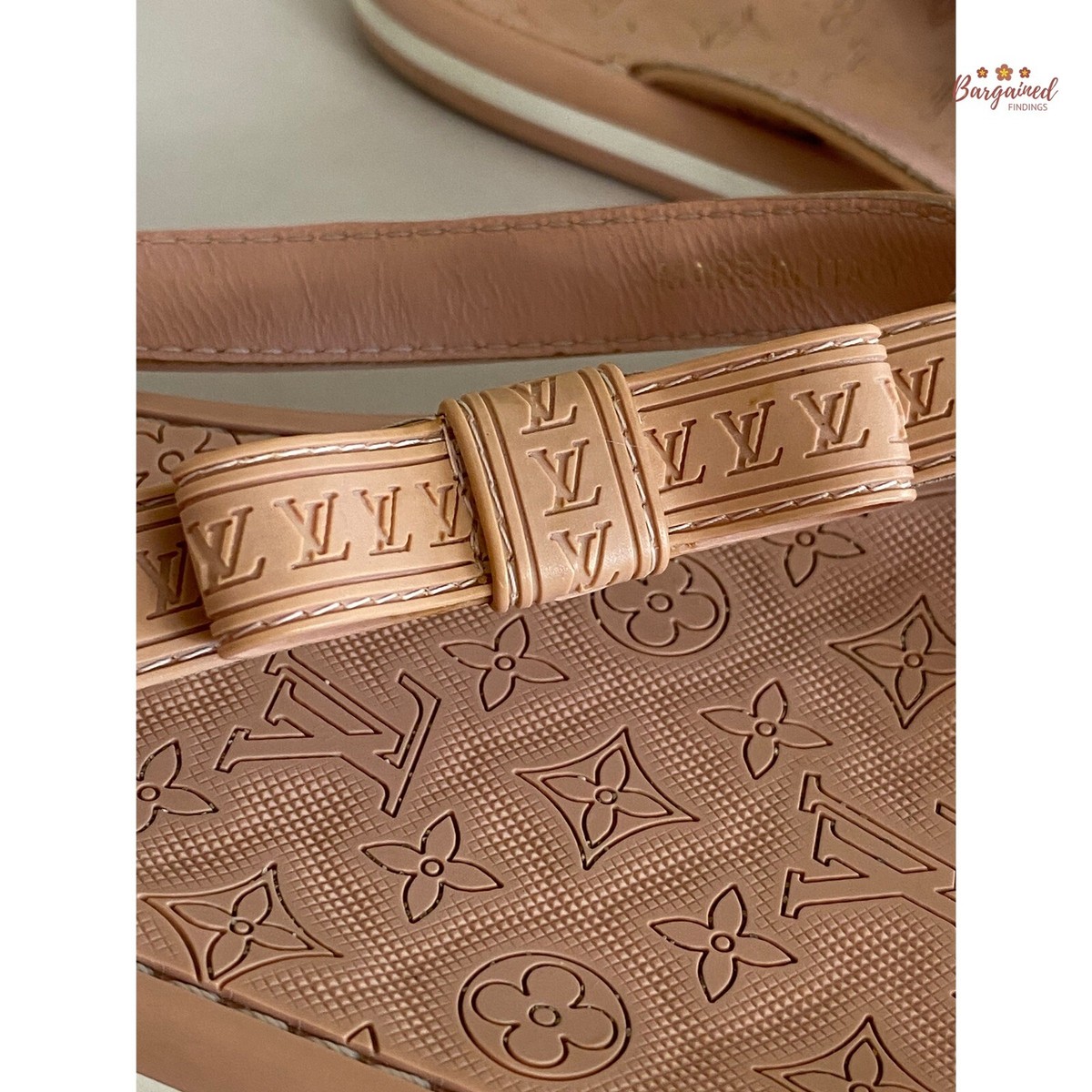 Authentic Louis Vuitton Pink Monogram Embossed Rubber Flip