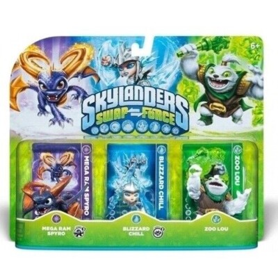 SKYLANDERS SWAP FORCE Triple Pack B Mega Ram Spyro /Blizzard Chill /Zoo Lou NEU
