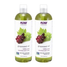 2x Bottles NOW 100 Pure Natural Essential Base Carrier Oil 16 oz USA made