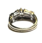 14k white gold semi mount setting diamond engagement ring wedding band 5.4g set — photo 5