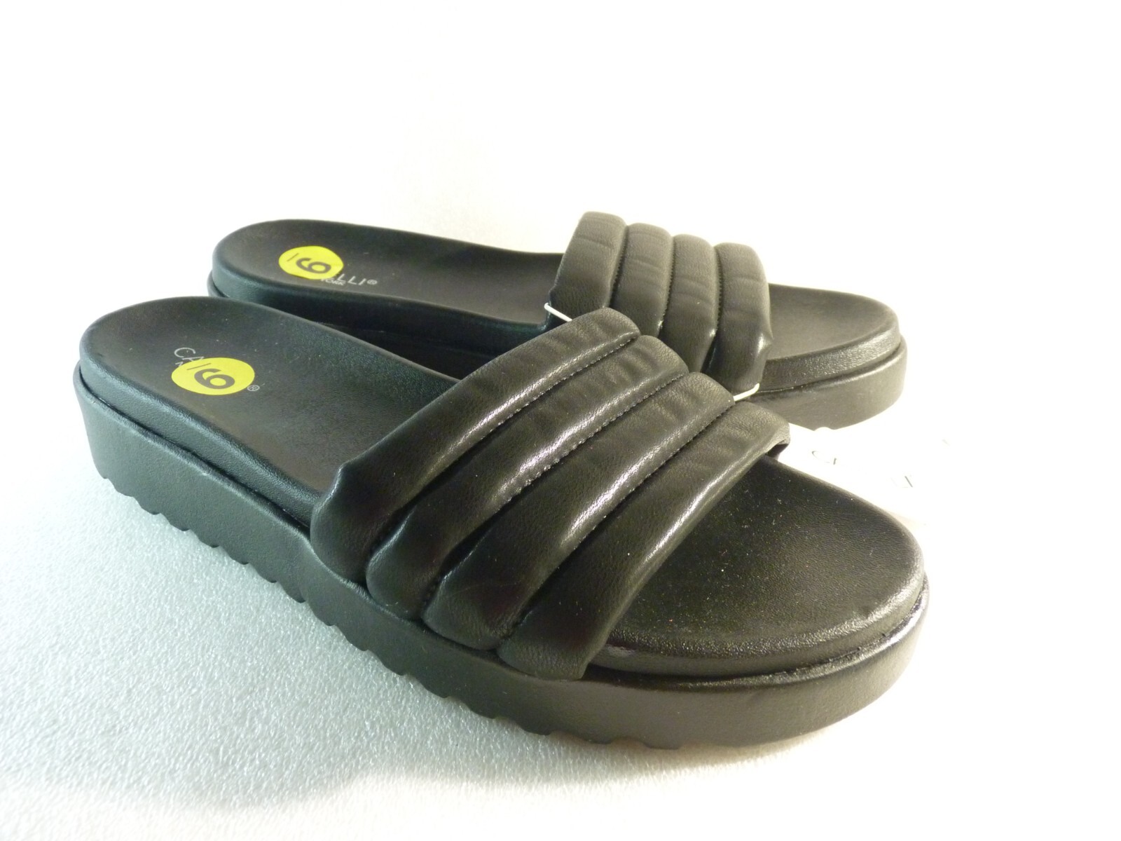 Capelli New York Women shoes sandals Black Slide wedge Size 9 SKU 10313