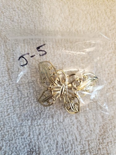 Jewelry, Costume, Brooch, Butterfly, Gold Color - Picture 3 of 3