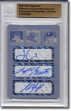 Fernando Martinez * Logan Morrison *Matt LaPorta Autograph Rookie Auto Plate 1/1
