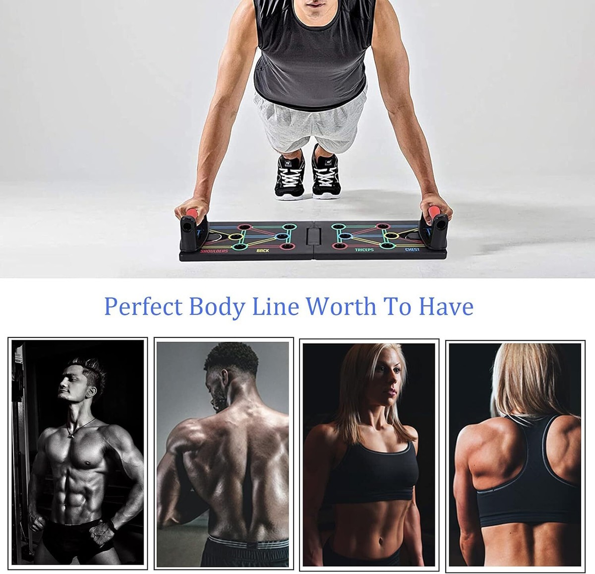 Push Up Boards Push Up Board Pieghevole - Tavola Per Flessioni Multifunzione, Attrezzatura Allenamento Casa Allenamento Petto E Braccia