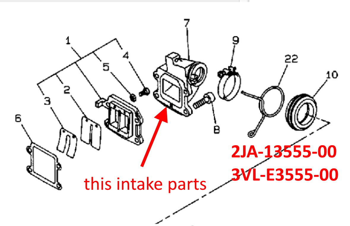 intake Manifold rebuild kit for Yamaha ZUMA 50 CW50 1990 2JA
