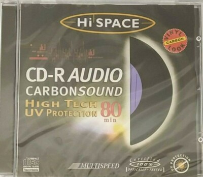 Hi Space - CD-R80 Lila Vinyl Carbon Audio Musik 80 Minuten CD-R Disc NEU & VERSIEGELT
