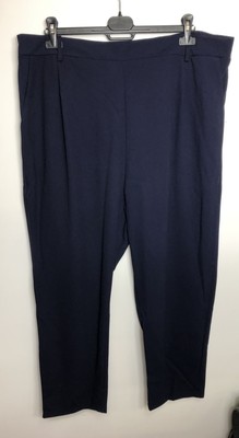 Yoins Ladies Plus Size Bag Design Belt Design Trousers Navy 3XL