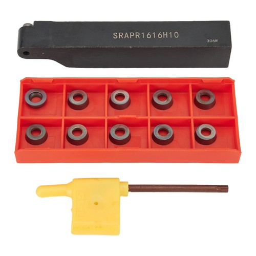 Portaherramientas de torneado externo CNC SRAPR1616H10-16 mm + 10 piezas RPMW1003MO inserto redondo - Imagen 4 de 24