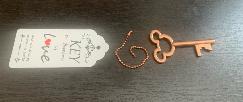 Key Bottle Openers With Tags - Rose Gold (Surprise Your Gift) Brand - (52) pcs.