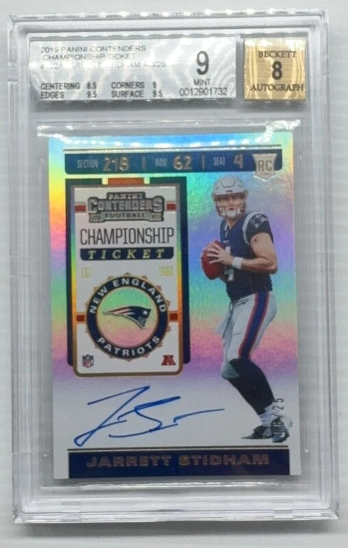 Jarrett Stidham Panini Contenders Draft Picks #127 Blue Jersey-Autograph-Championship Ticket 1/1