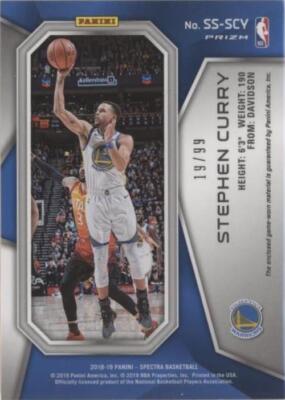 2018-19 Panini Spectra - Stephen Curry #SS-SCY for sale | eBay