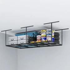 STOREADY Overhead Adjustable Heavy Duty Metal Garage Ceiling Storage Shelves