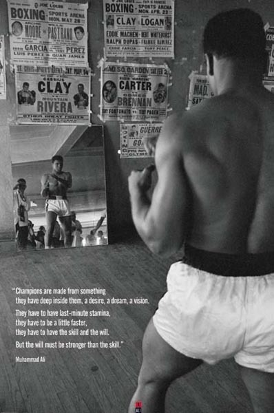 MUHAMMAD ALI GYM 24x36 poster GREATEST BOXING PEOPLE'S CHAMP CASSIUS CLAY ICON!!