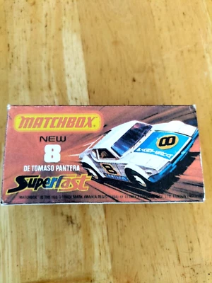 Matchbox Superfast - No8 De Tomaso Pantera - Replica / Copy Box only