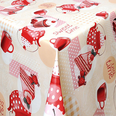 Wachstuch Tischdecke Meterware Sweet Tea Time K-01068-00 eckig rund oval 